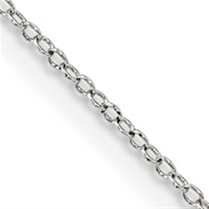 White Sterling Silver 1 MM Cable Chain 18" Long
