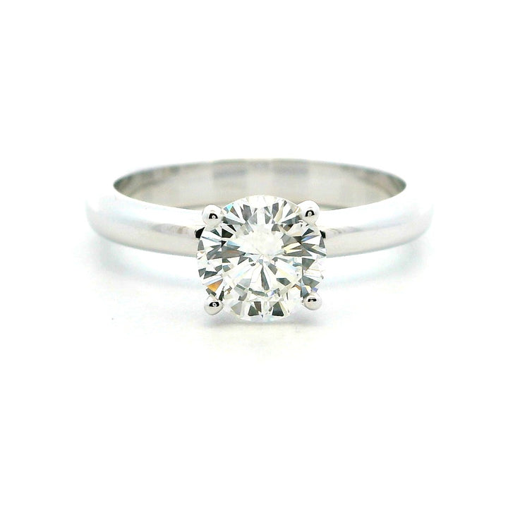 Solitare Engagement Ring White 14 Karat Gold