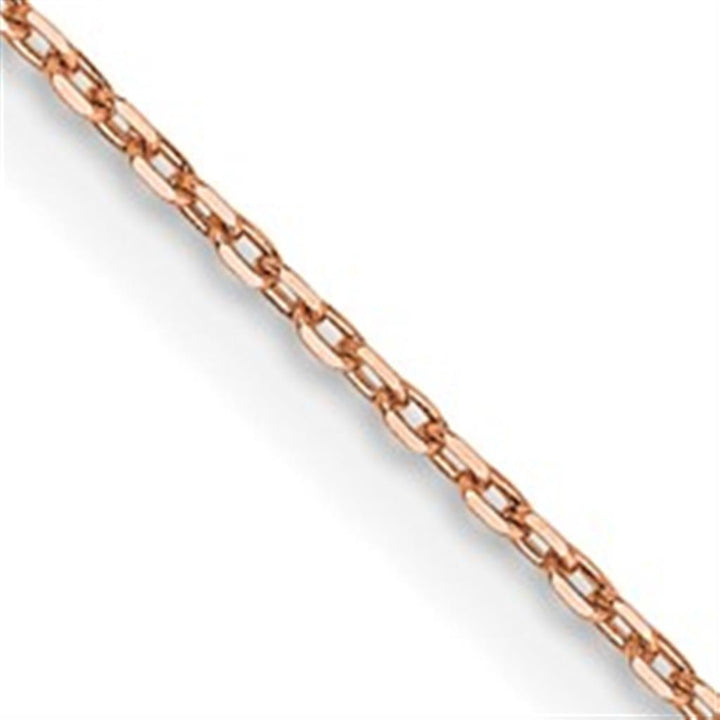 Cable Link Chain 14 KT Rose 0.8 MM Wide 16' In Length