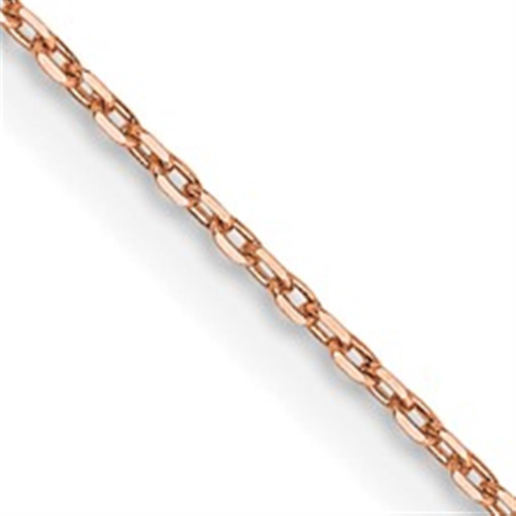 Cable Link Chain 14 KT Rose 0.8 MM Wide 18' In Length