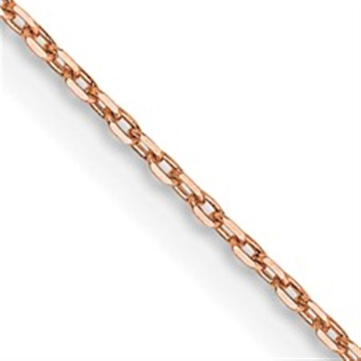 Cable Link Chain 14 Karat Gold Rose 0.8 MM Wide 18' In Length