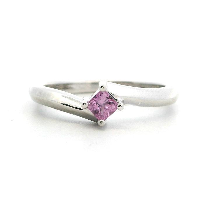 Bypass Engagement Ring White 14 Karat Gold