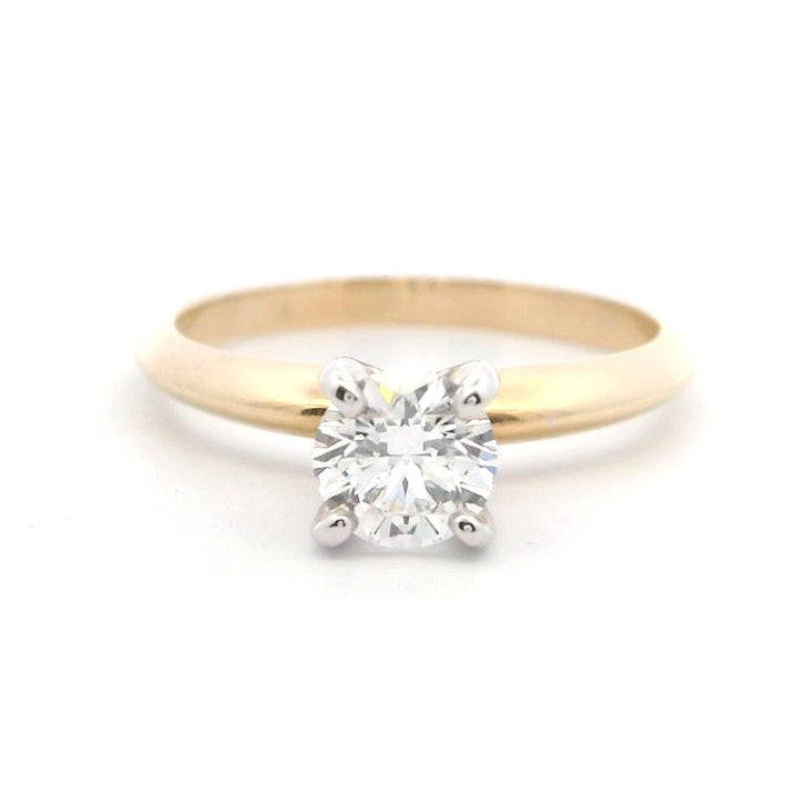 Tiffany Style Lab Diamond Engagement Ring14 Karat Gold White