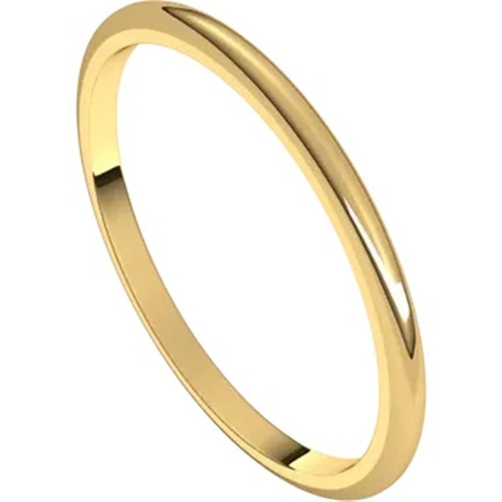 Straight Solid Wedding Band Prec Metal Womens 14 KT Yellow Size 7