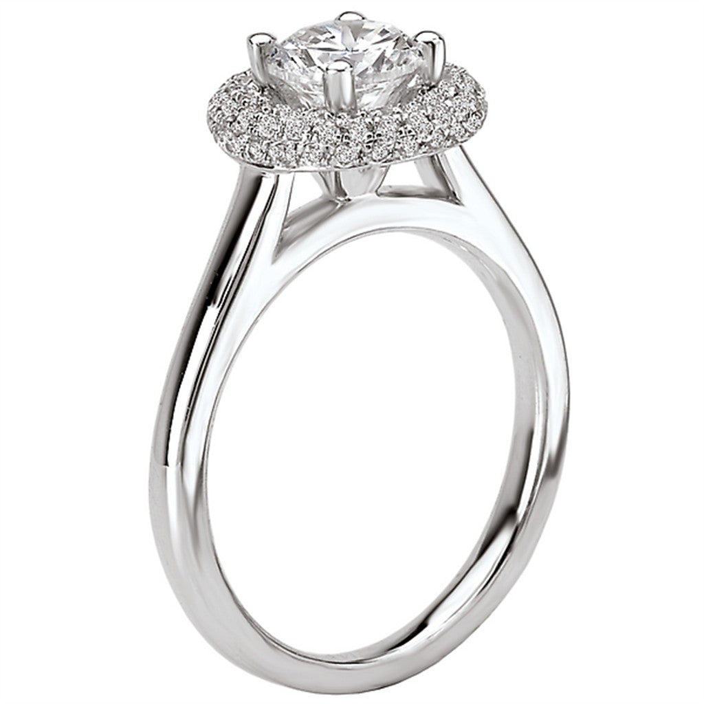 Halo Style Diamond Engagement Ring 14 Karat Gold White 
(Center Stone Not Included)