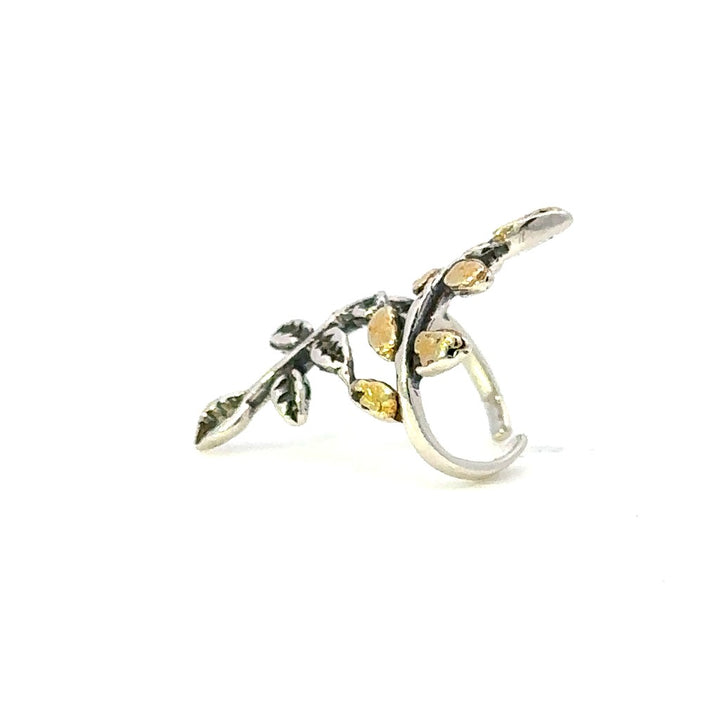 Stud Sterling Silver Earrings Accented with Alaskan Gold Nuggets