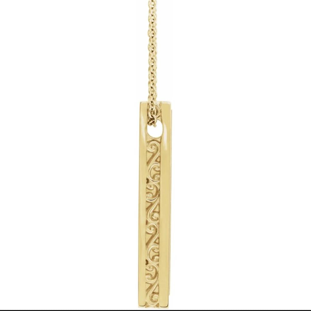 86980 Drop Pendant 14 Karat Gold Yellow