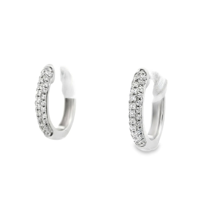 Diamonds Hoop Earrings 14 Karat White 0.23 Carat Total Weight