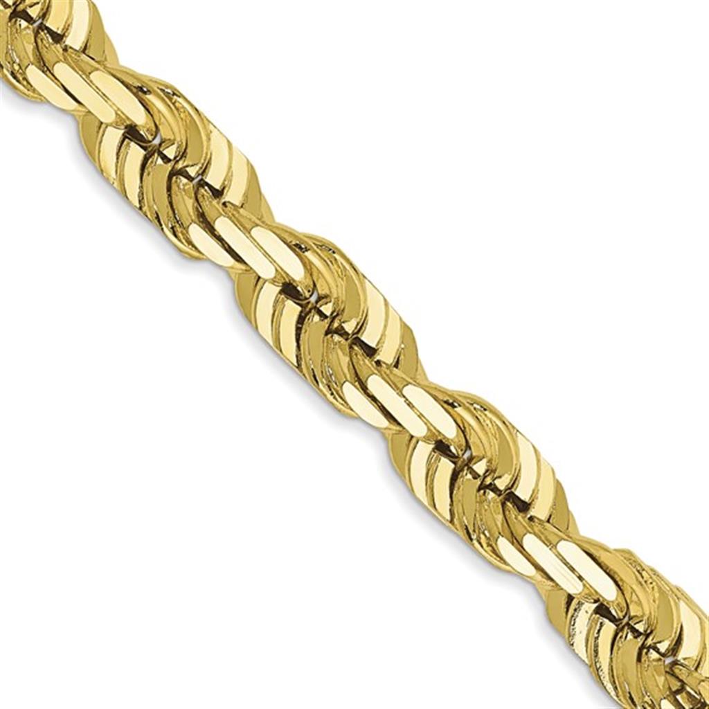 Rope Link Chain 10 KT Yellow 5.5 MM Wide 22' In Length