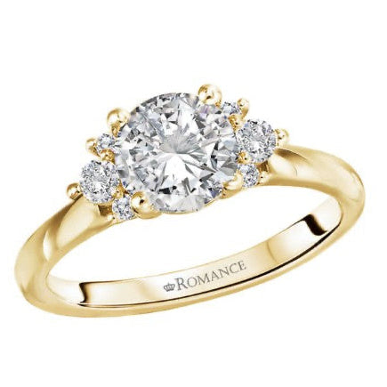 1.00CT Marquis Diamond with Cluster Accents 14KT Gold Ring (Center Stone Not Included)