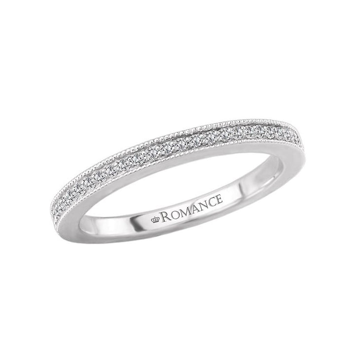 1/2 Anniversary Style Diamond Wedding Band 18 KT White size 6