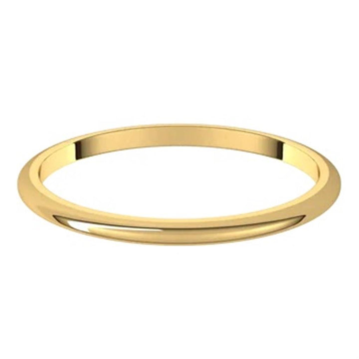 Straight Solid Wedding Band Prec Metal Womens 14 KT Yellow Size 7