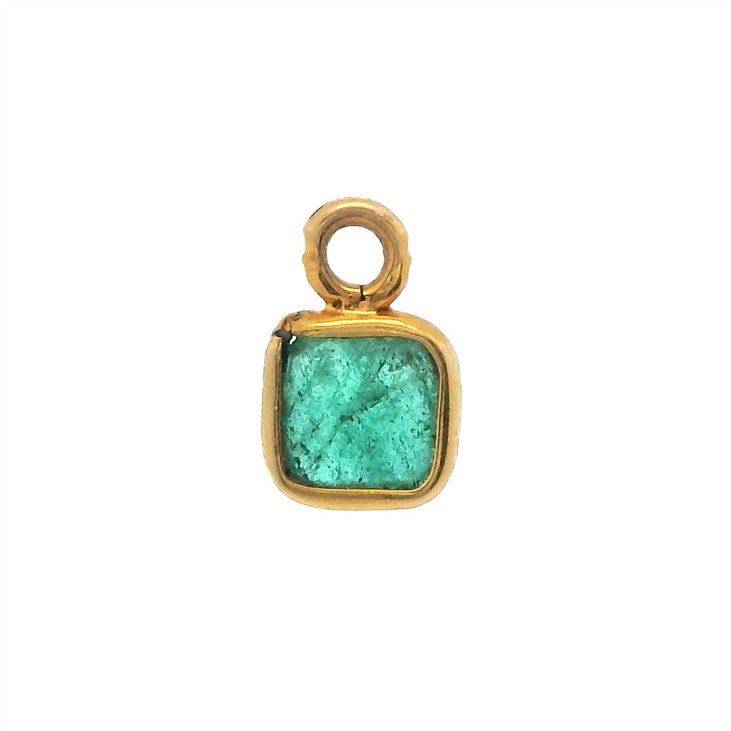 A Birth Stone Charm Yellow 18 Karat Emerald