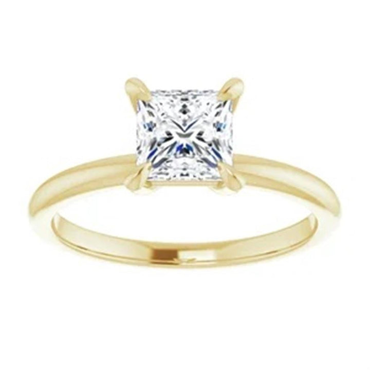 Solitare Style Diamond Engagement Ring Alloy White 
(Center Stone Not Included)