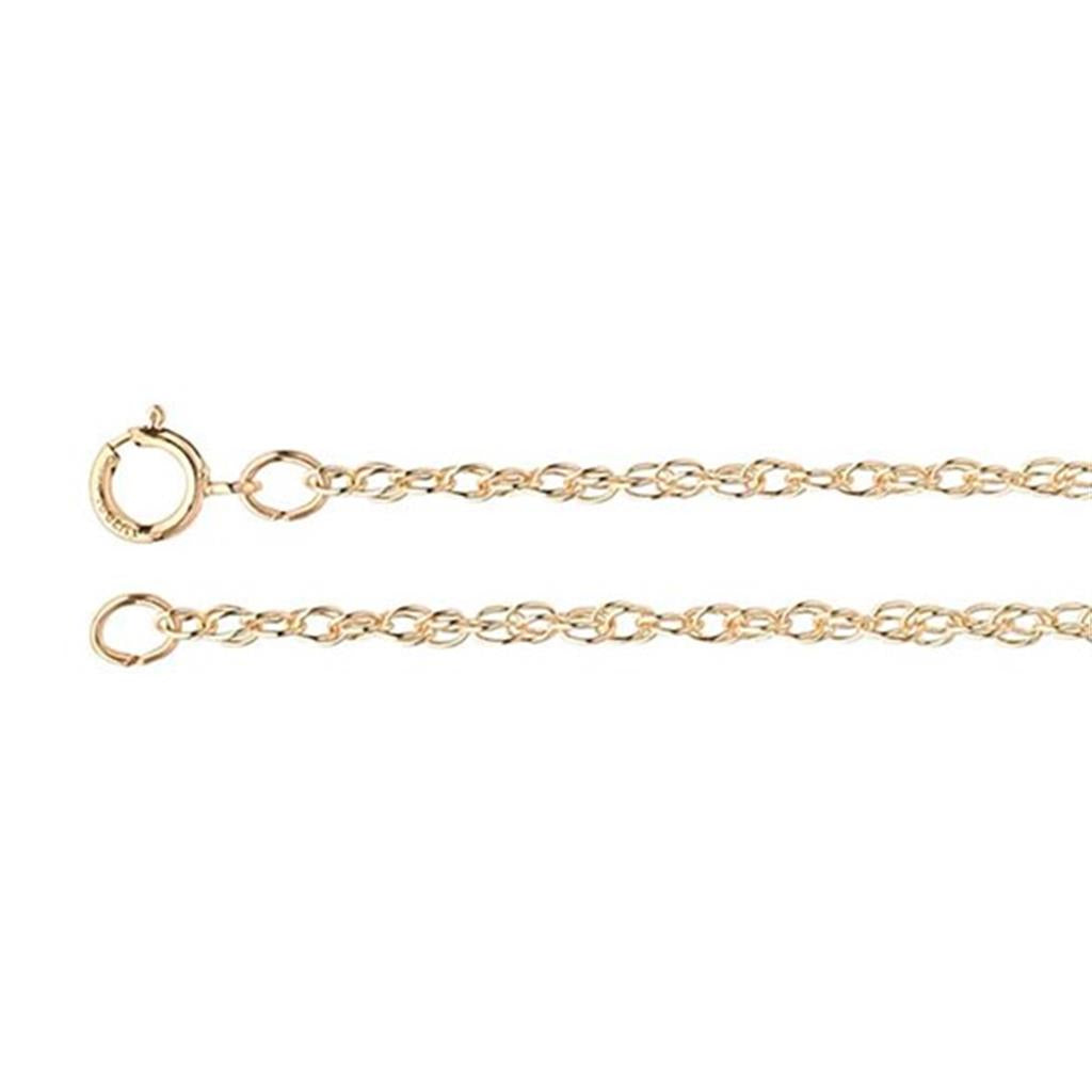 Yellow Gold Filled 1.8 MM Rope Chain 18" Long