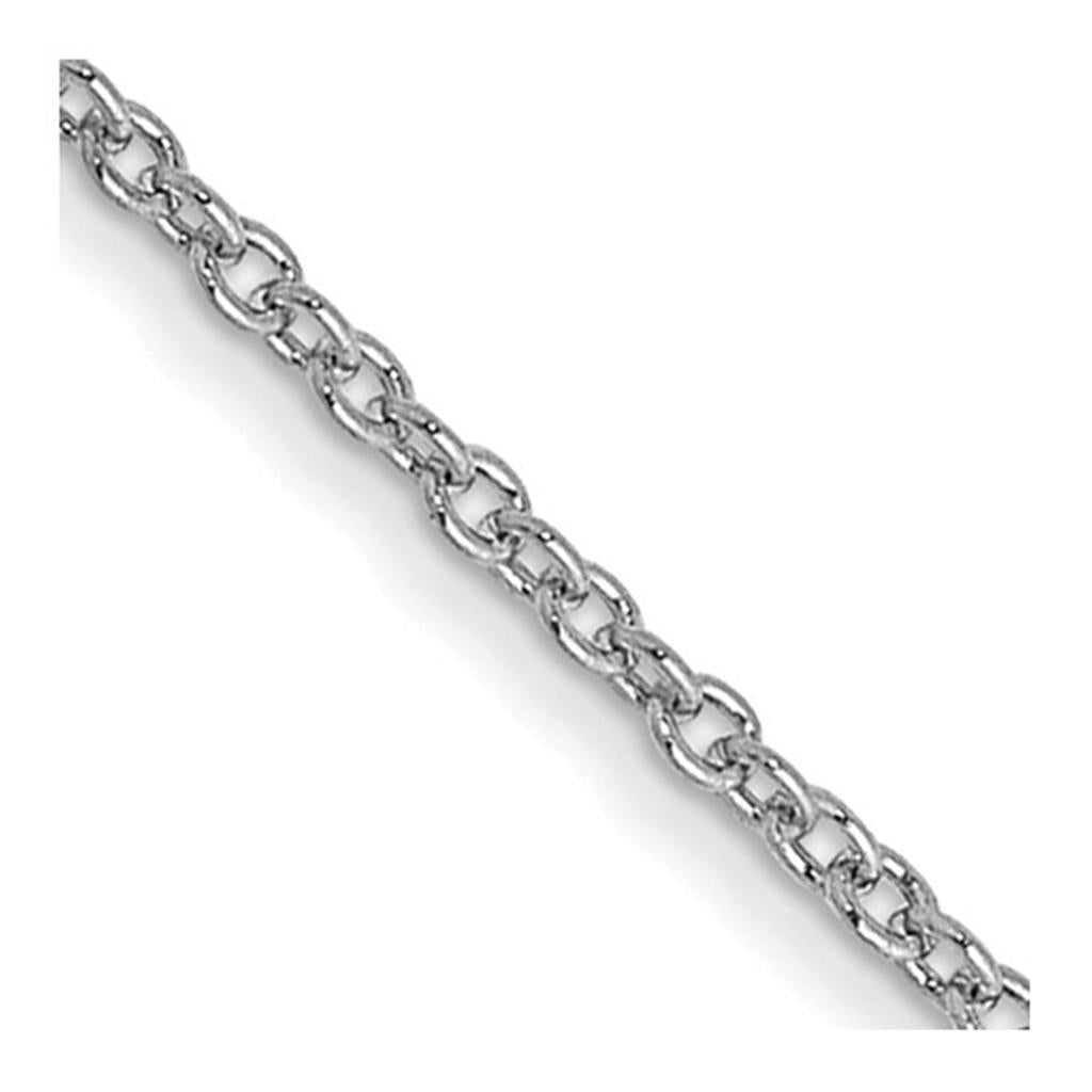 Rolo Link Chain 14 KT White 1 MM Wide 16' In Length