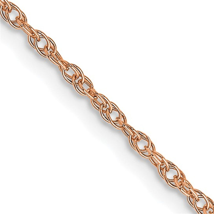 Loose Rope Link Chain 14 Karat Gold Rose 0.95 MM Wide 24' In Length