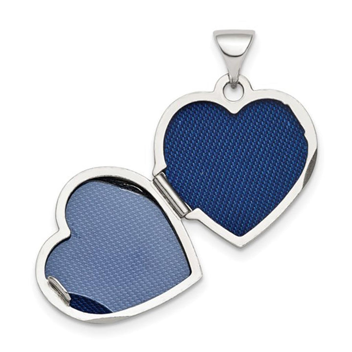 Locket Style Heart Pendant/ Charm Sterling Silver