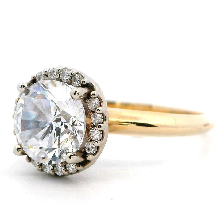 Halo Style Diamond Engagement Ring 14 Karat Gold White 
(Center Stone Not Included)