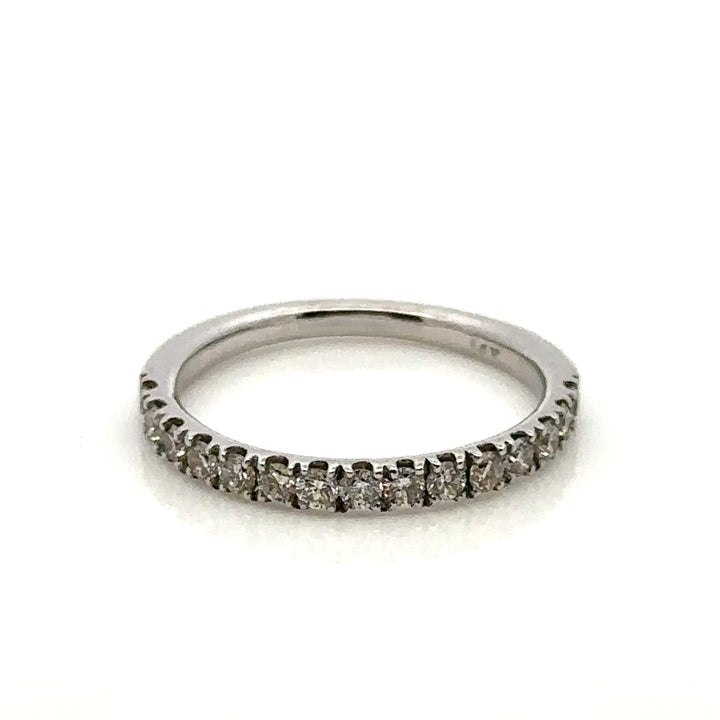1/2 Anniversary Style Diamond Wedding Band 14 Karat Gold White with Diamond size 6
