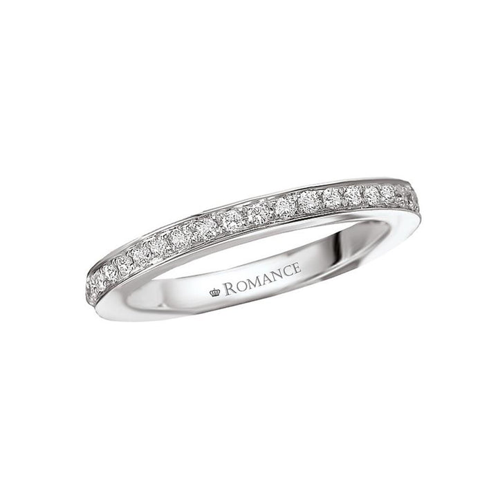 1/2 Anniversary Style Diamond Wedding Band 18 KT White with Diamonds size 6