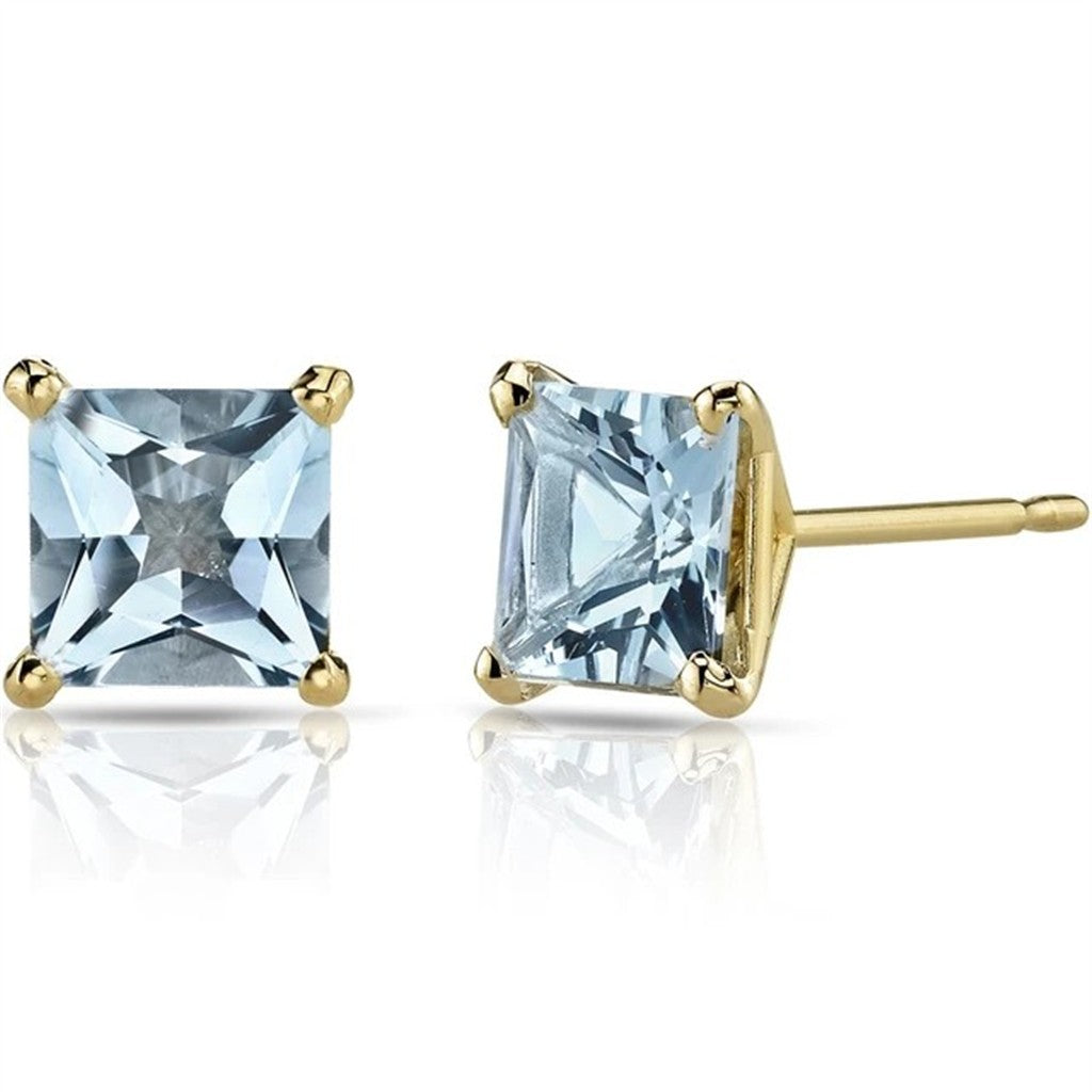Precious Metal Earrings With Colored Stones