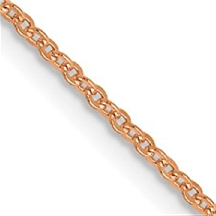 Cable Link Chain 14 Karat Gold Rose 1.1 MM Wide 16' In Length