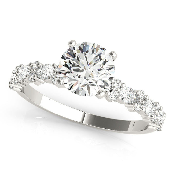 Contemporary Style Diamond Engagement Ring 14 Karat Gold Yellow 
(Center Stone Not Included)