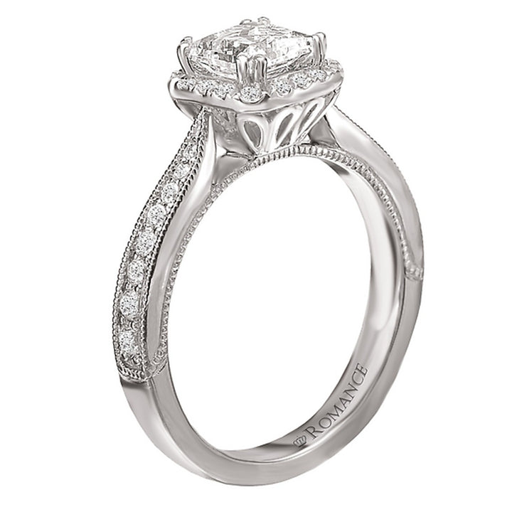Halo Style Diamond Engagement Ring 14 Karat Gold White 
(Center Stone Not Included)
