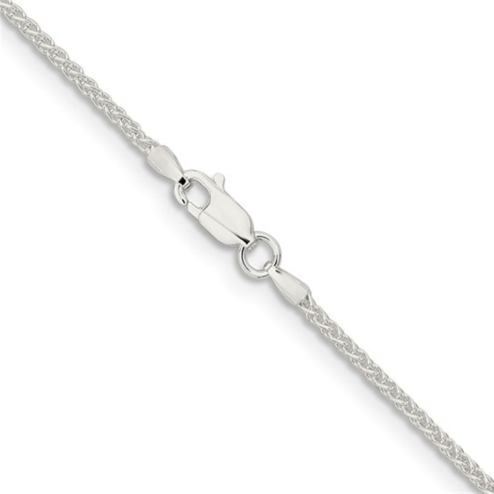 White Sterling Silver 1.6 MM Spiga Chain 24" Long