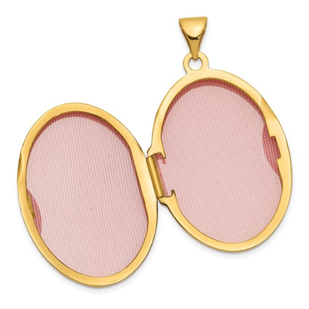 Scroll Locket Pendant 14 Karat Gold Yellow