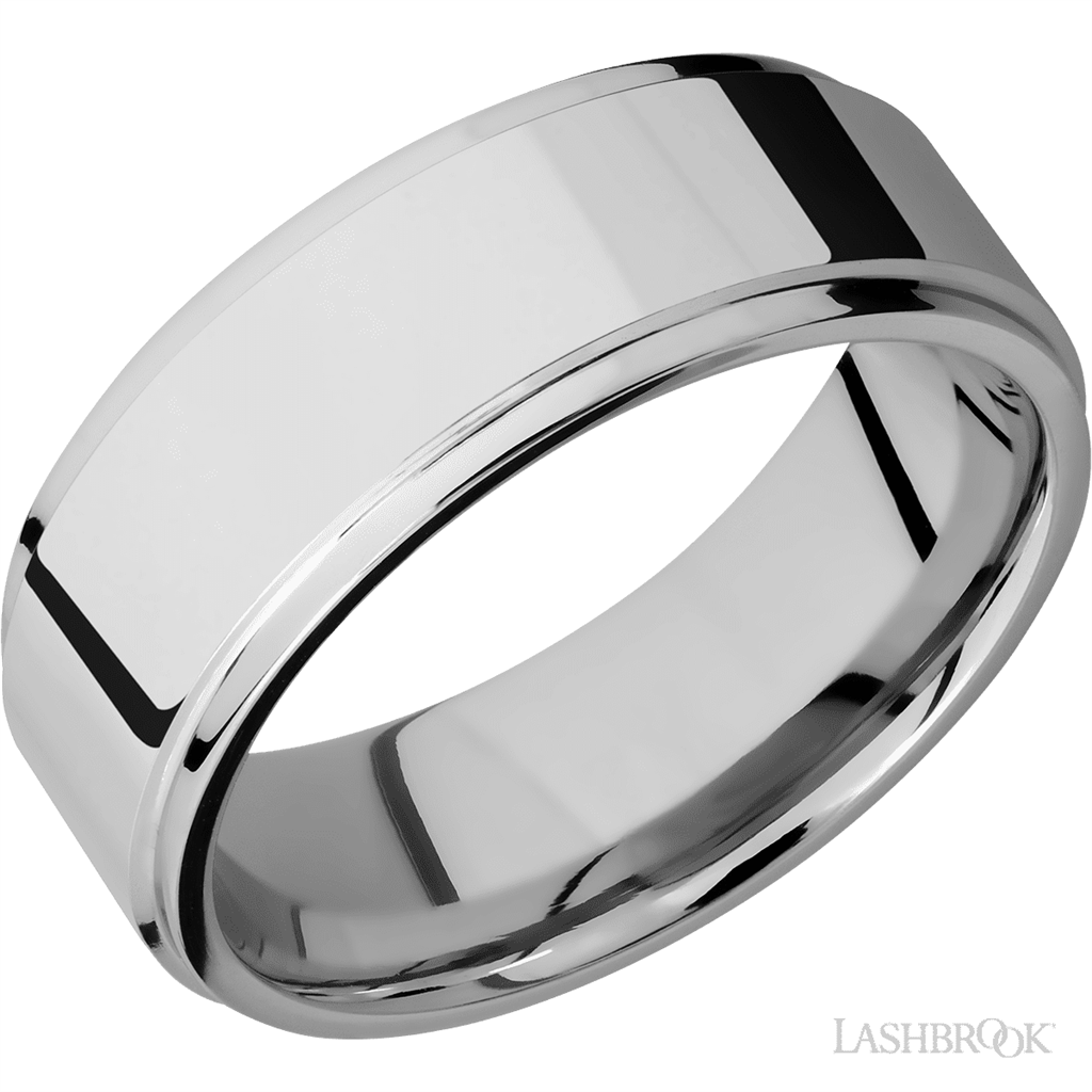 Eternity Style Wedding Band 14 KT White 8mm wide size 10