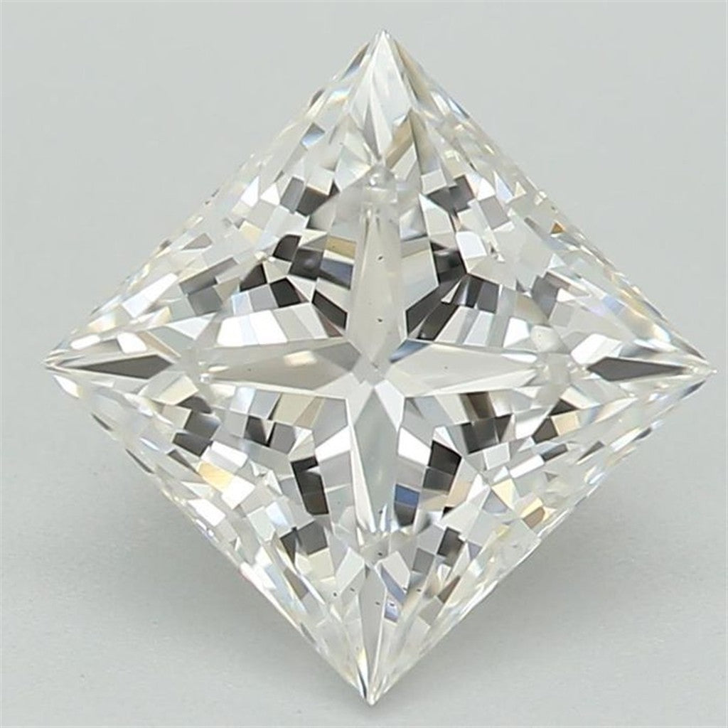 2.58 Carat Laboratory-Grown Origin Lab Diamond Princess Shape D Color VS1 Clarity
