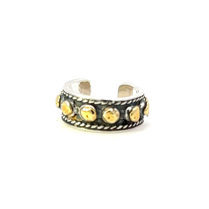 Stud Sterling Silver Earrings Accented with Alaskan Gold Nuggets