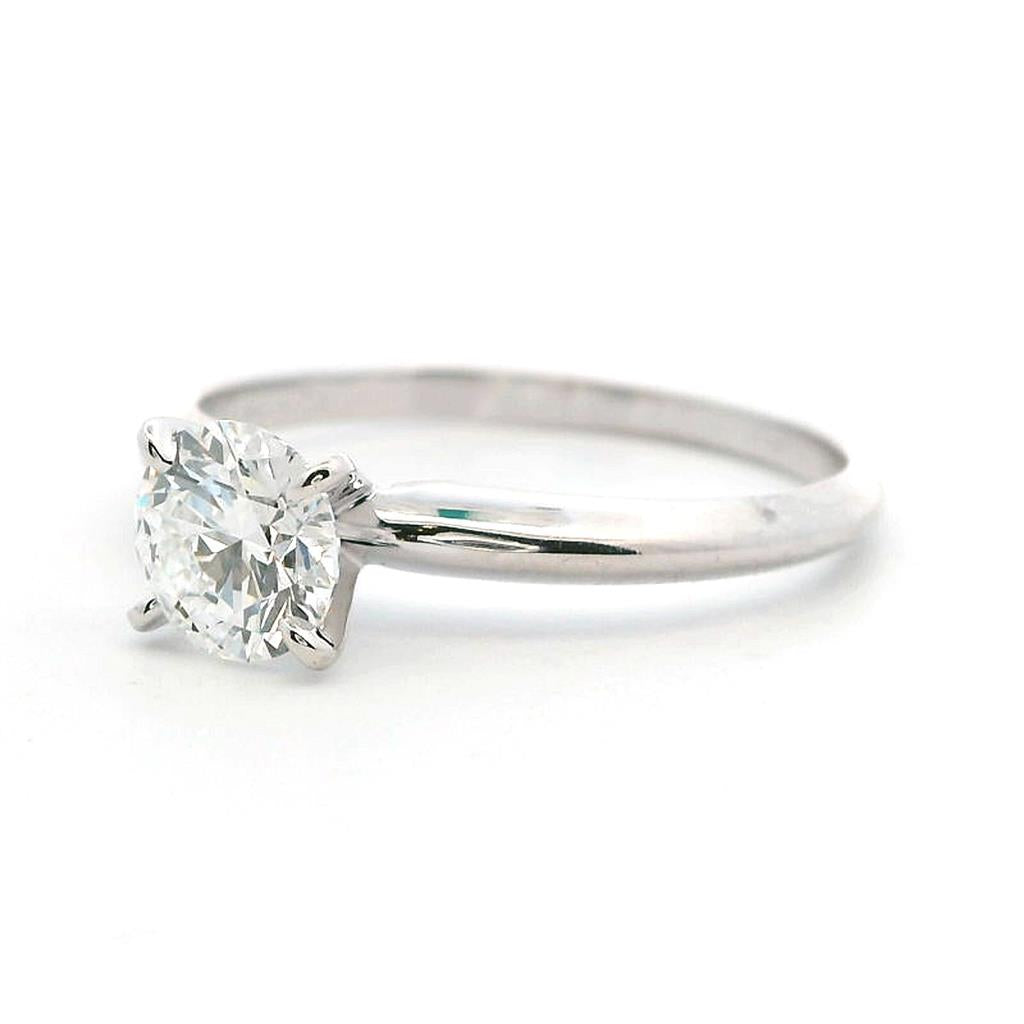 1/2 Carat Solitare Style Engagement Ring White 14 Karat Gold With A Moissanite Center Stone