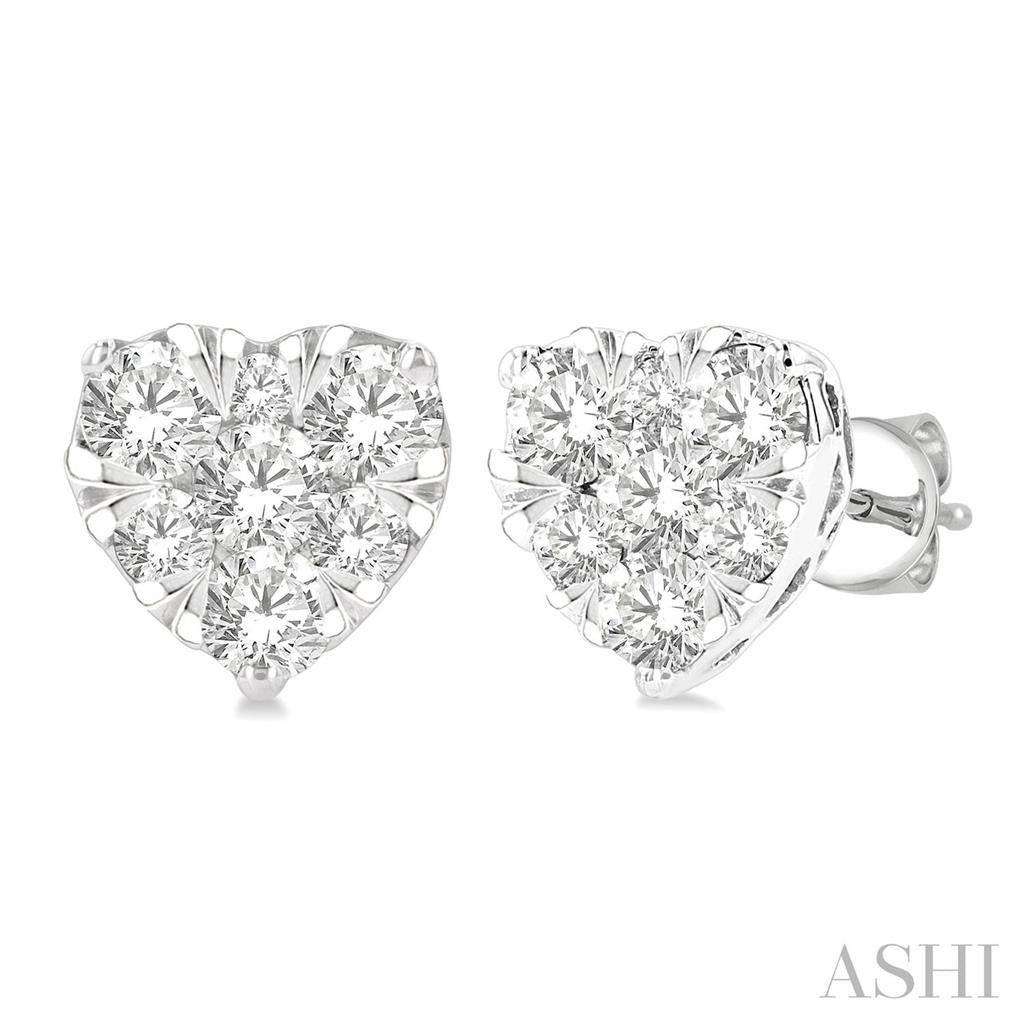 Diamonds Love Bright Earrings 14 KT White 0.76 Carat Total Weight
