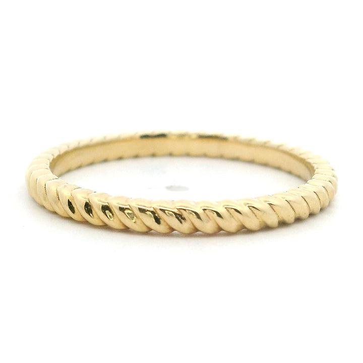 Stack-Able Fashion Ring 2 mm wide 18 Karat Gold Yellow Size 7