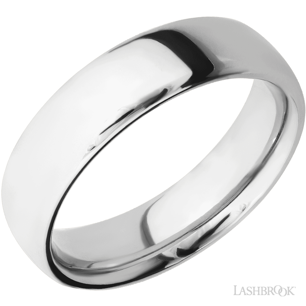 Straight Solid Style Wedding Band 14 KT White 6mm wide size 10