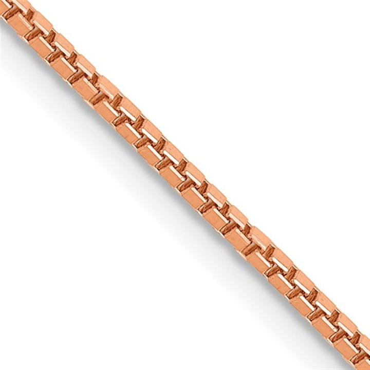 Box Link Chain 14 Karat Gold Rose 1.3 MM Wide 18' In Length