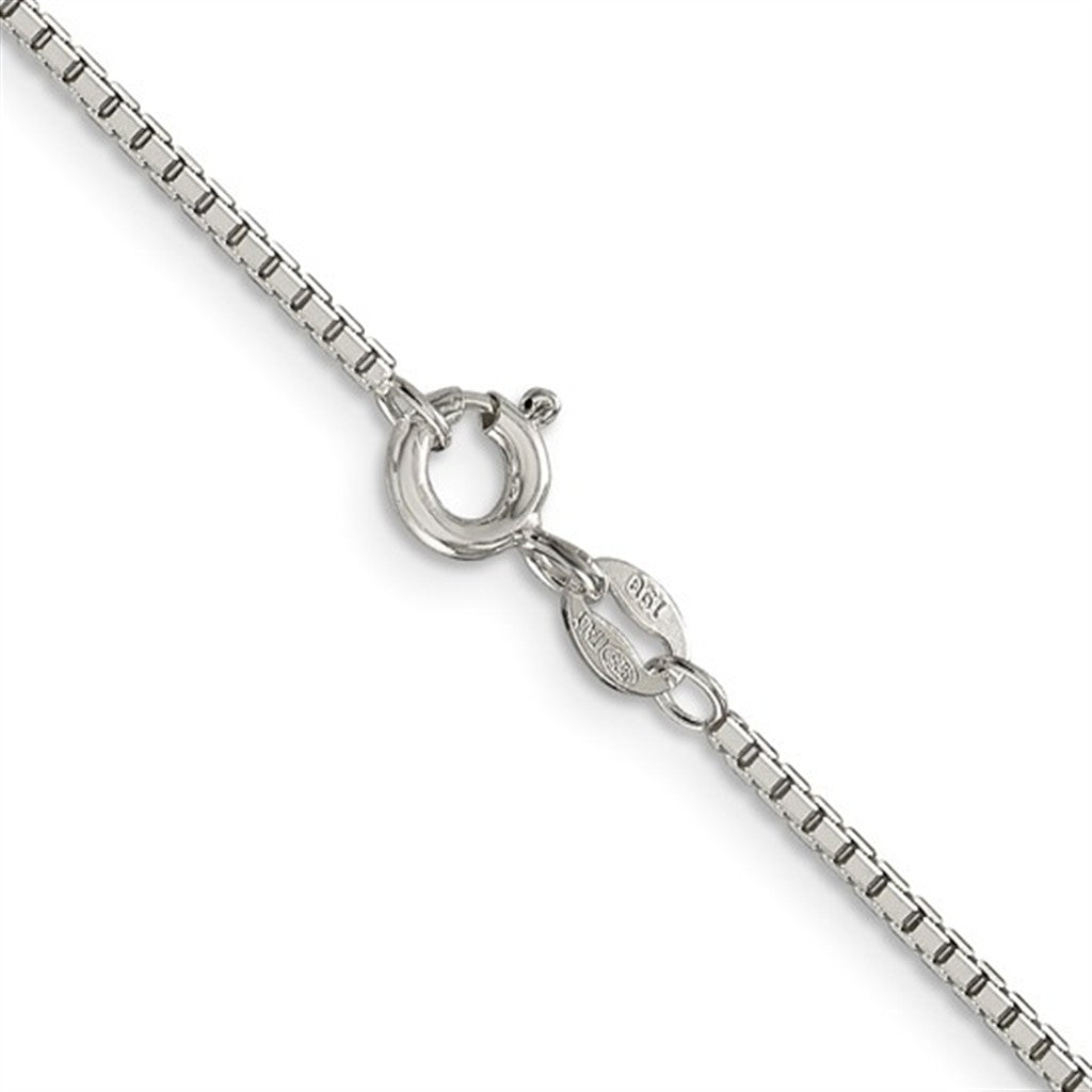 White .925 1.5 MM Box Chain 18" Long
