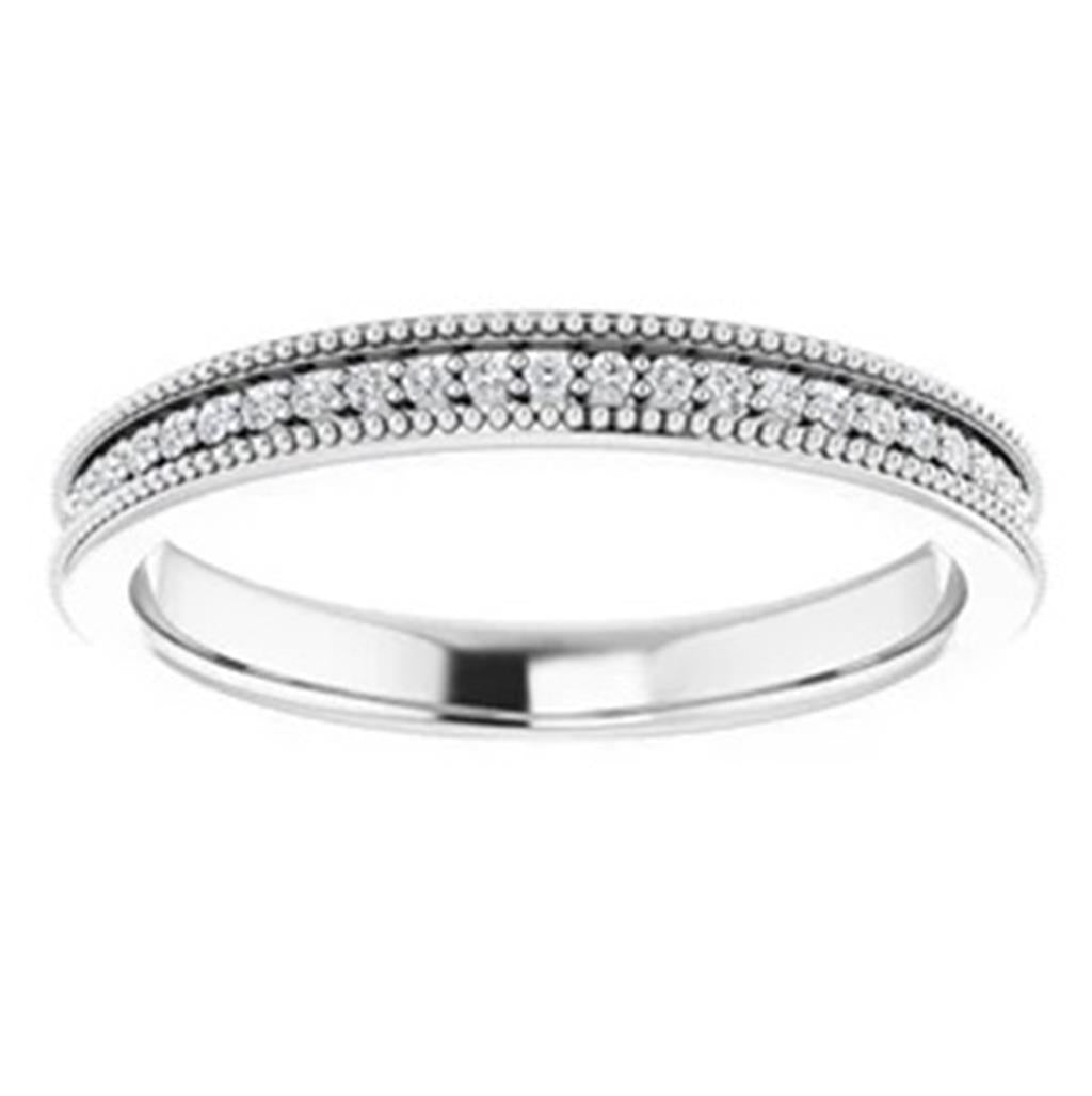 1/2 Anniversary Style Diamond Wedding Band Base Metal White with Diamonds size 6