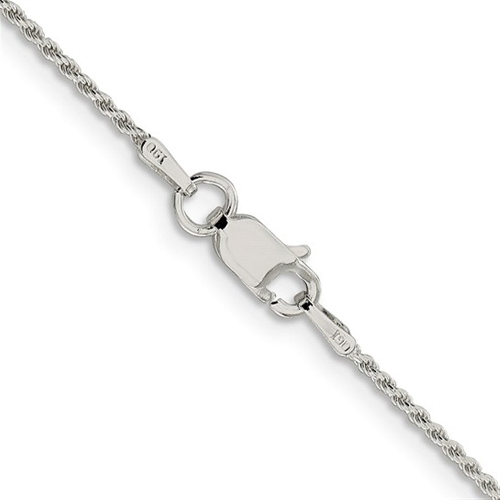 Sterling Silver 1.1 MM Rope Chain 18" Long