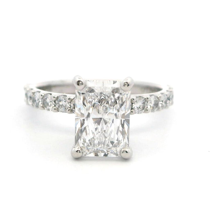 Tiffany Style Lab Diamond Engagement RingPlatinum White