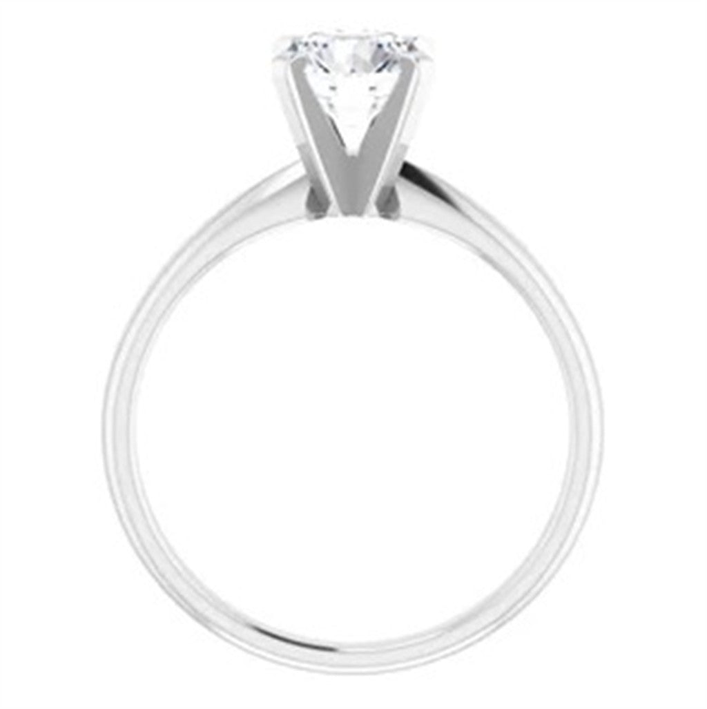 Tiffany Diamond Engagement Ring White 14 Karat Gold With A 0.31 Carat Round Shape Diamond Center