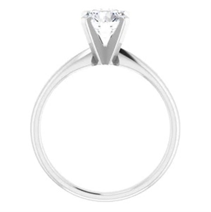 Tiffany Diamond Engagement Ring White 14 Karat Gold With A 0.31 Carat Round Shape Diamond Center