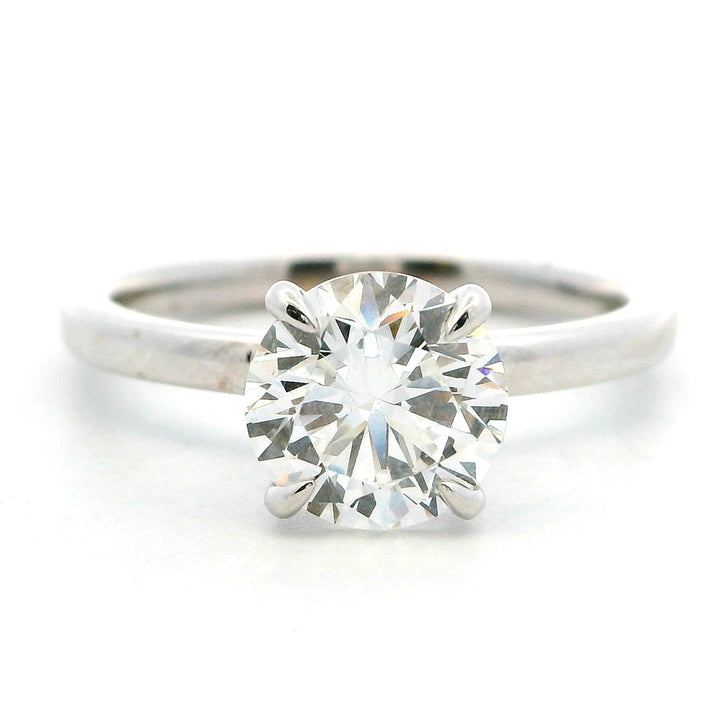 Halo Style Lab Diamond Engagement Ring14 Karat Gold White