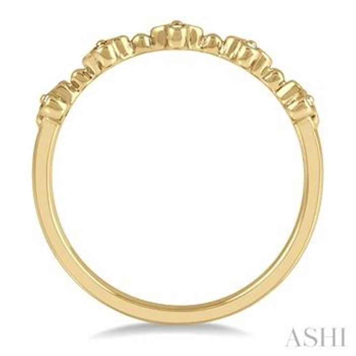 Stack-Able Style Fashion Ring 10 Karat Yellow with Diamond size 7