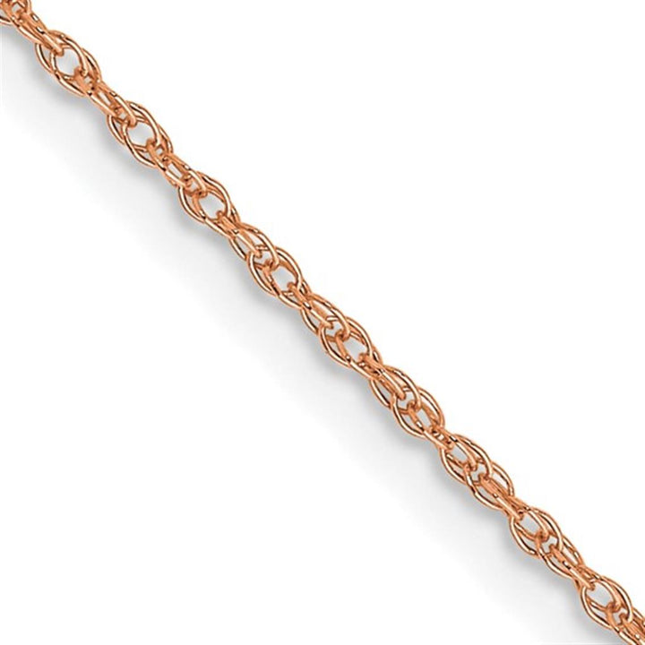 Loose Rope Link Chain 14 Karat Gold Rose 0.7 MM Wide 20' In Length