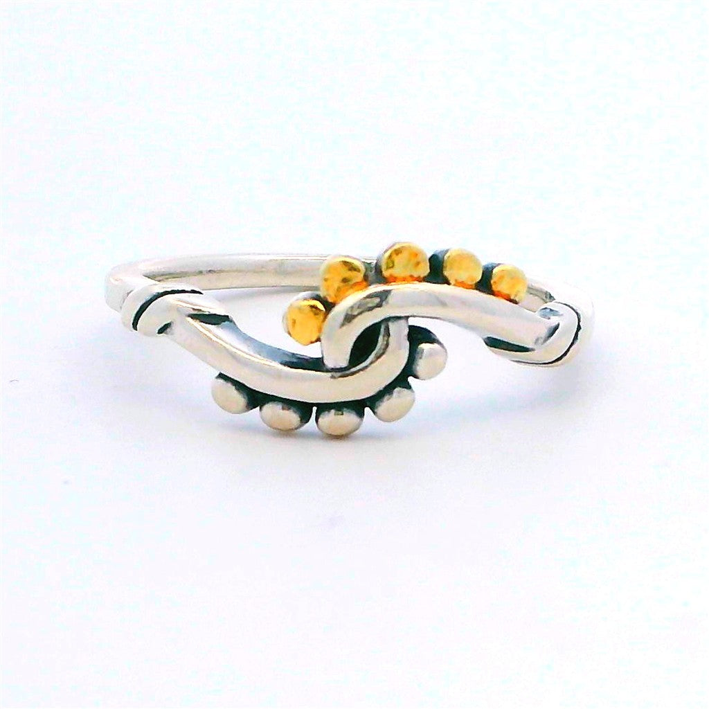Alaskana Free Form Womens Alaskan Gold Nugget Fashion Ring Sterling Silver & Alaskan Gold Nugget Size 8