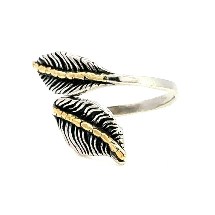 Alaskana Gold Nugget Ring Sterling Silver & Alaskan Gold Nugget Size 7.5